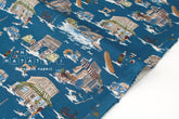 Japanese Fabric Paris City - blue - 50cm